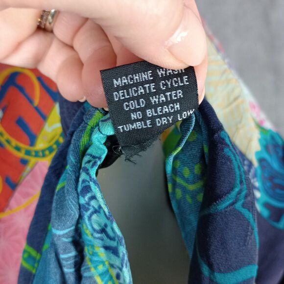 Citron Santa Monica Women's Open Front Cardigan Art Inspired Black Floral M - Picture 11 of 13